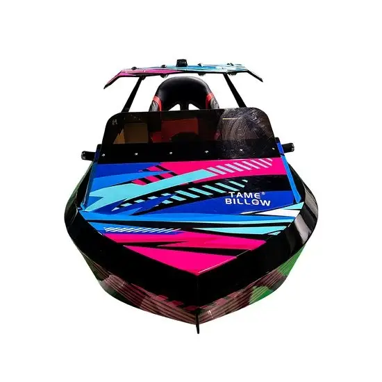 Barco Kart Turbo electric water go-kart by TAME BILLOW, built with reinforced carbon fiber, faster acceleration, long-lasting battery, and eco-conscious engineering for high-speed water sports.