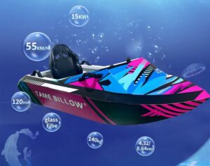 tame billow, Tamebillow, efoil, e-surfboard, electric boat, electric karting boat