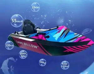 tame billow, Tamebillow, efoil, e-surfboard, electric boat, electric karting boat